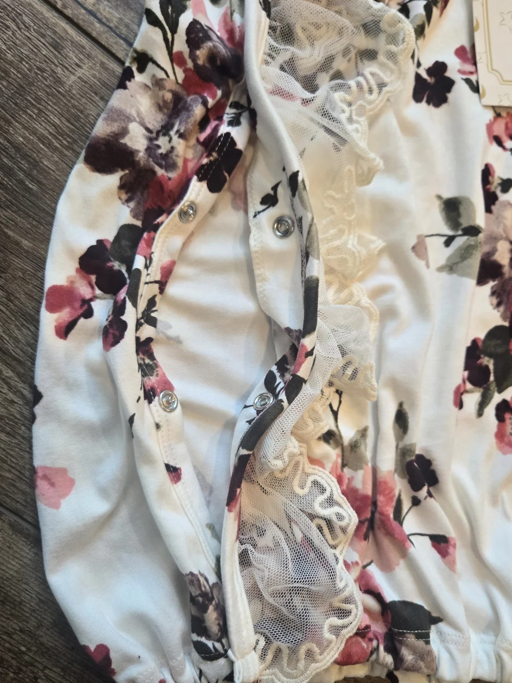 Floral White and Pink Baby Bottoms Set with Headband